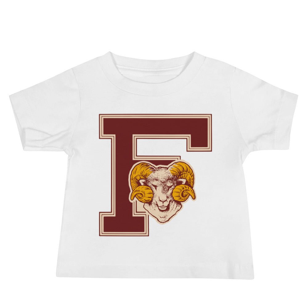 Vintage Fordham Shirt Baby T Shirt - 1940s Ram Mascot Art Baby Staple Tee - Rivalry Week