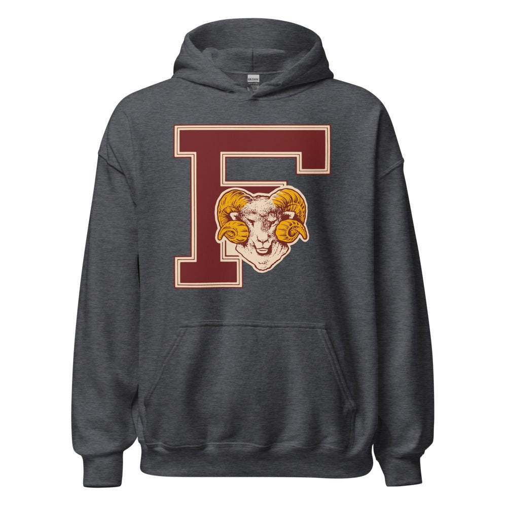 Vintage Fordham Shirt Hoodie - 1940s Ram Mascot Art Hoodie - Rivalry Week