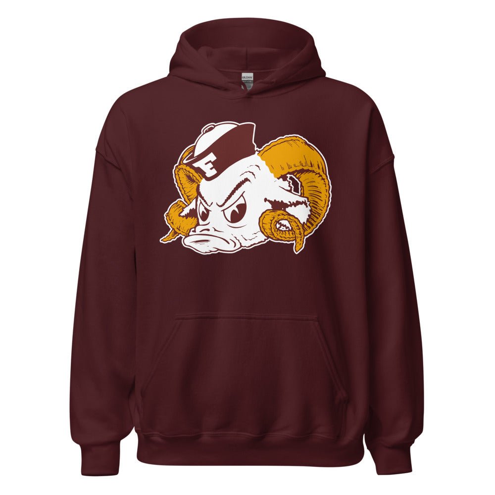 Vintage Fordham Shirt Hoodie - 1940s Sailor Ram Art Hoodie - Rivalry Week