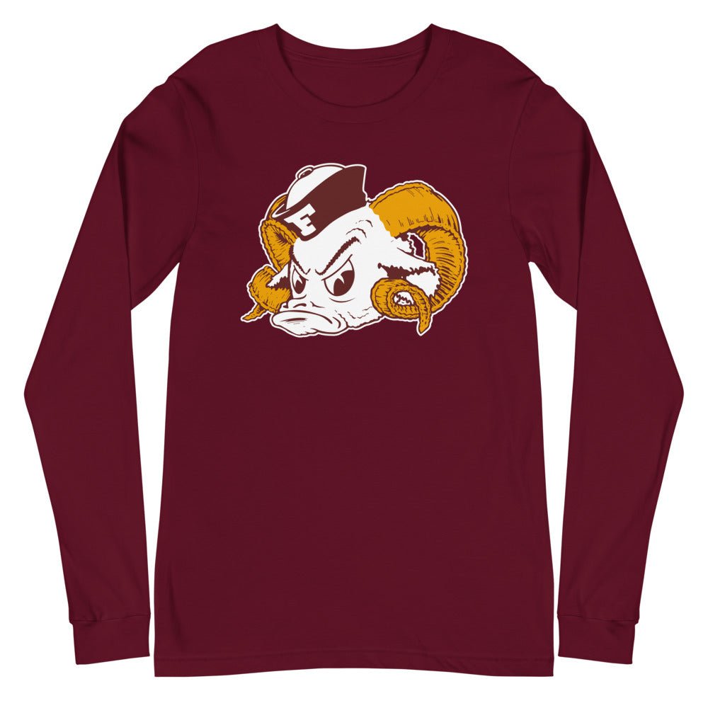 Vintage Fordham Shirt Long Sleeve Shirt - 1940s Sailor Ram Art Long Sleeve Shirt - Rivalry Week