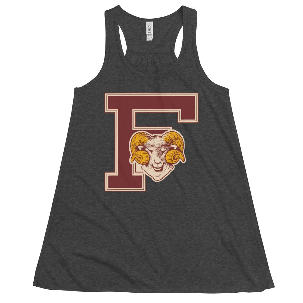 Vintage Fordham Shirt Women's Flowy Tank Top - 1940s Ram Mascot Art W Tank Top - Rivalry Week