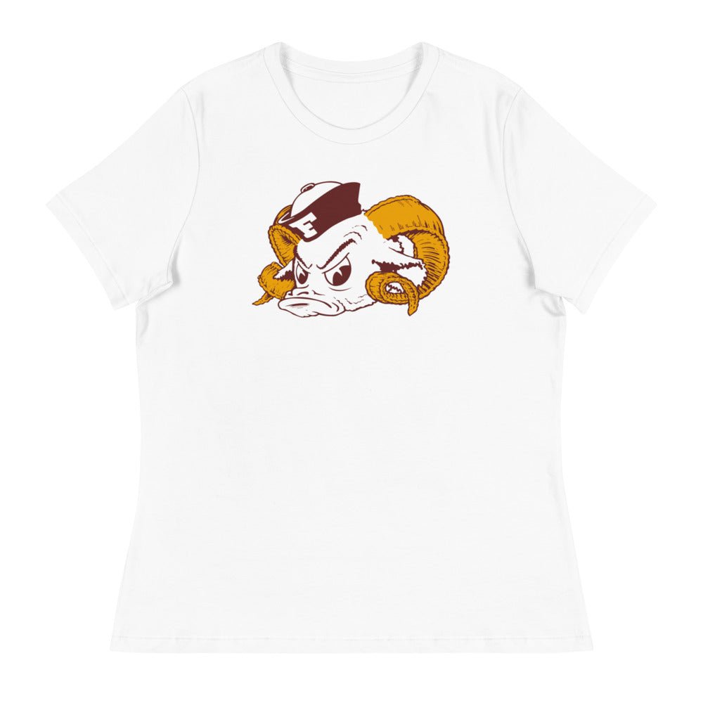 Vintage Fordham Shirt Women's Relaxed Shirt - 1940s Sailor Ram Art W Relaxed T Shirt - Rivalry Week