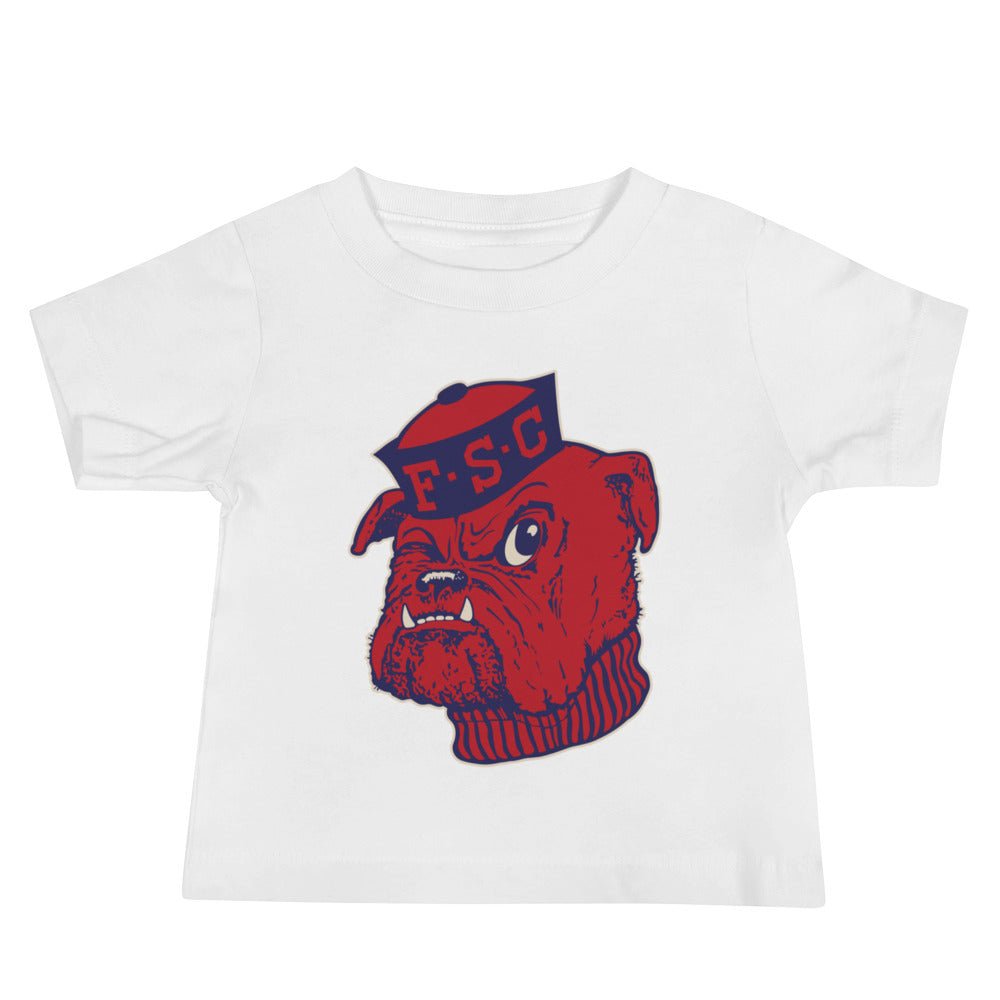 Vintage Fresno State Baby T Shirt - 1950s Sailor Bulldog Art Baby Staple Tee - rivalryweek