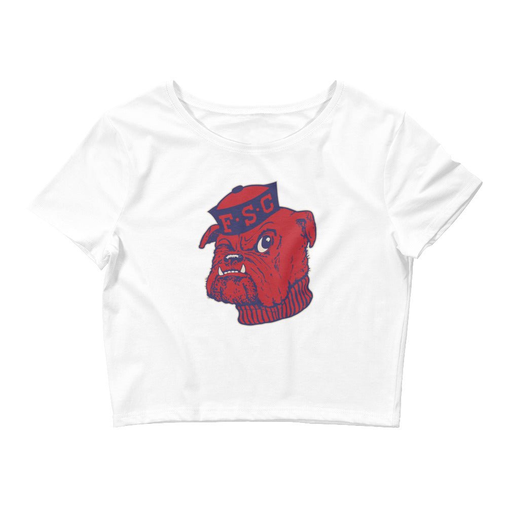 Vintage Fresno State Crop Top - 1950s Sailor Bulldog Art Crop Top - rivalryweek