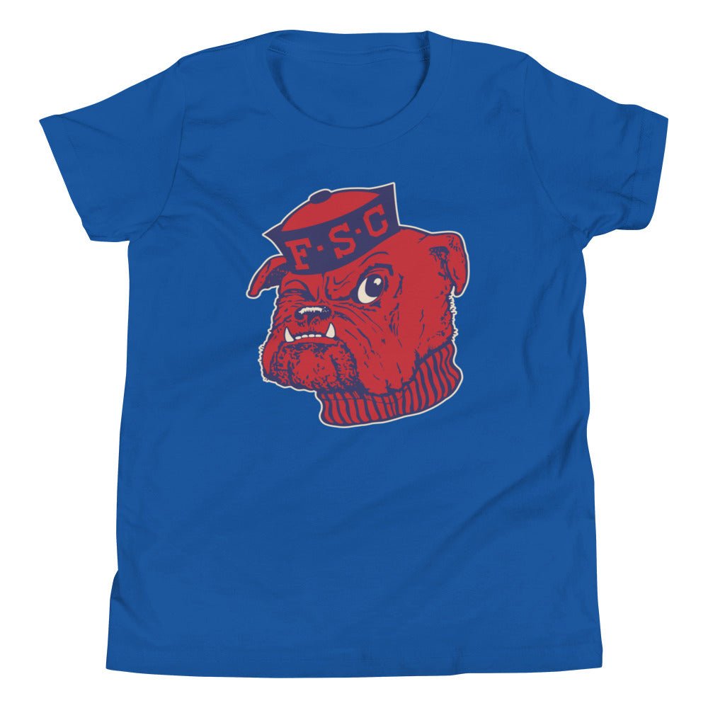 Vintage Fresno State Kids Youth Shirt - 1950s Sailor Bulldog Art Youth Staple Tee - rivalryweek