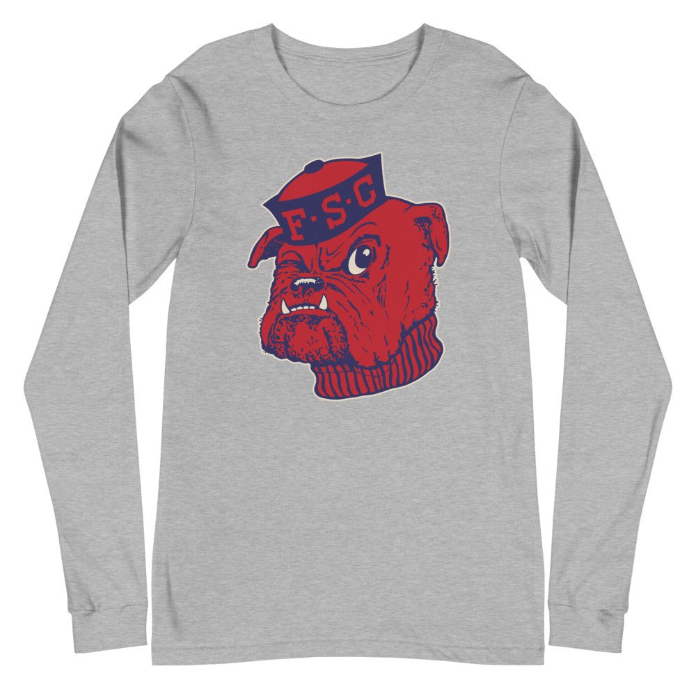 Vintage Fresno State Long Sleeve Shirt - 1950s Sailor Bulldog Art Long Sleeve Shirt - rivalryweek