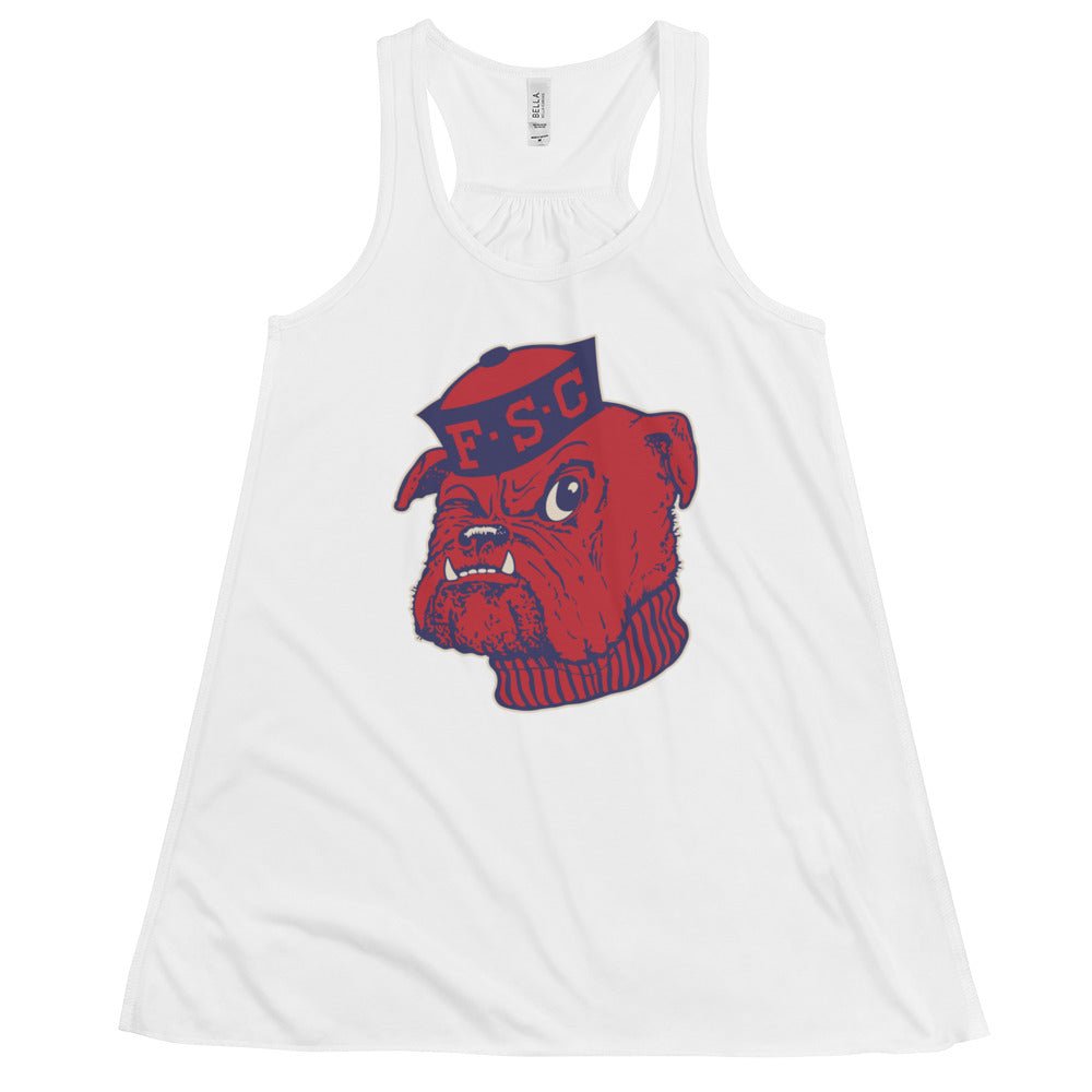 Vintage Fresno State Women's Flowy Tank Top - 1950s Sailor Bulldog Art W Tank Top - rivalryweek