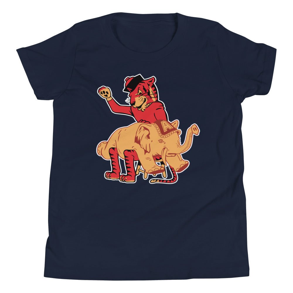 Vintage Funny Auburn Rivalry Kids Youth Shirt - 1960s Tigers vs. Alabama Art Youth Staple Tee - Rivalry Week