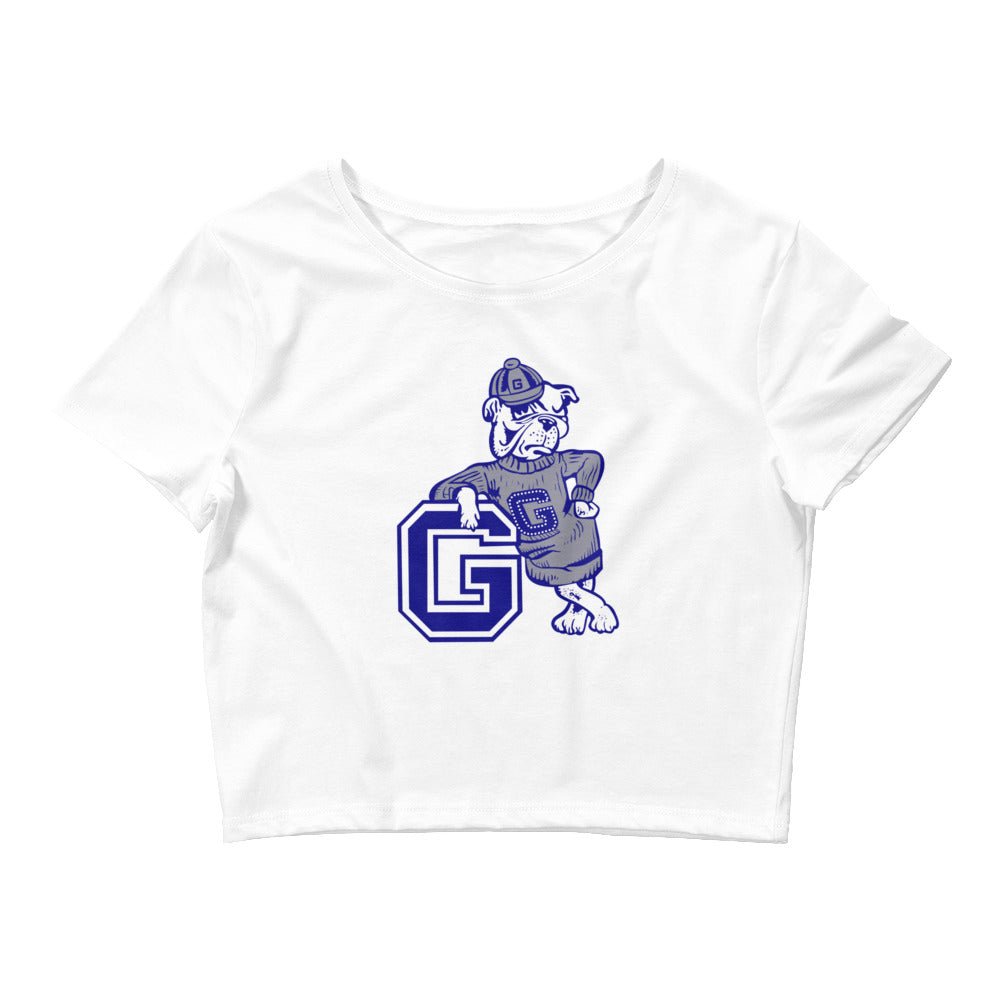 Vintage Georgetown Crop Top - 1950s Leaning Hoya Art Crop Top - rivalryweek