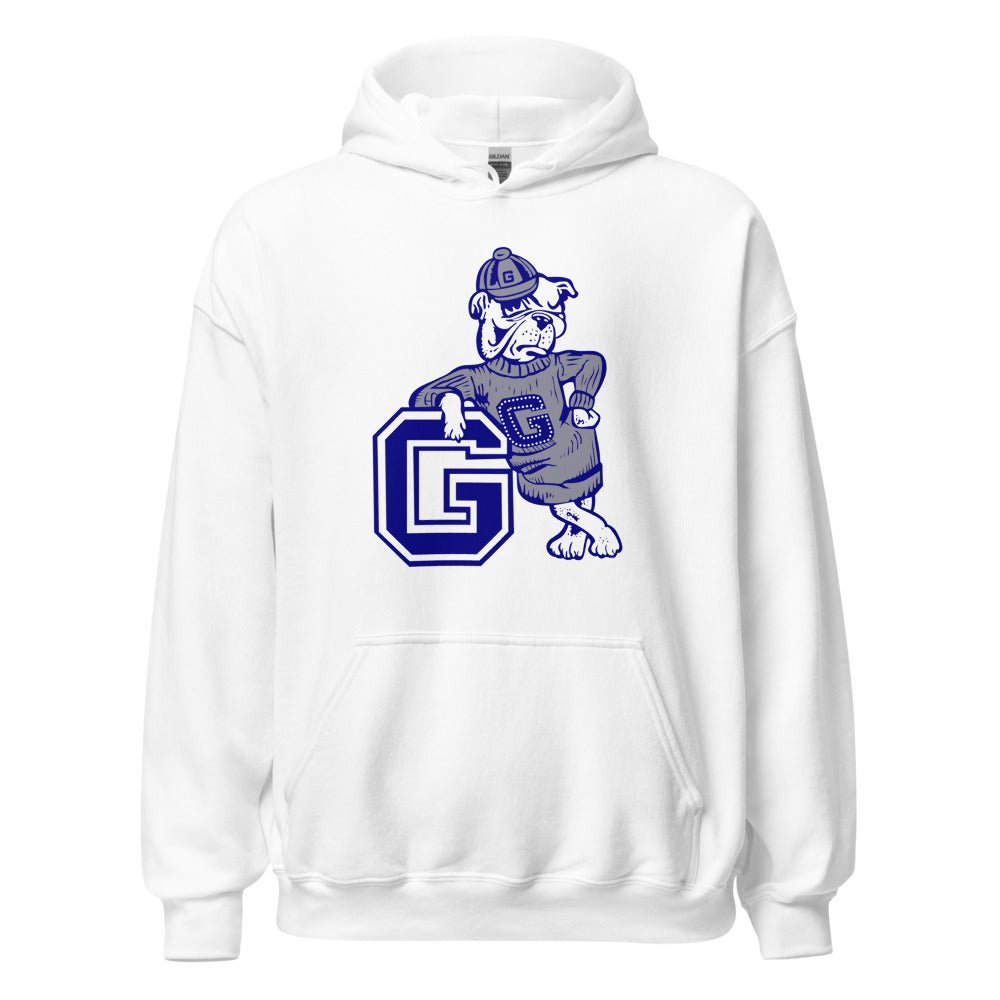 Vintage Georgetown Hoodie - 1950s Leaning Hoya Art Hoodie - rivalryweek