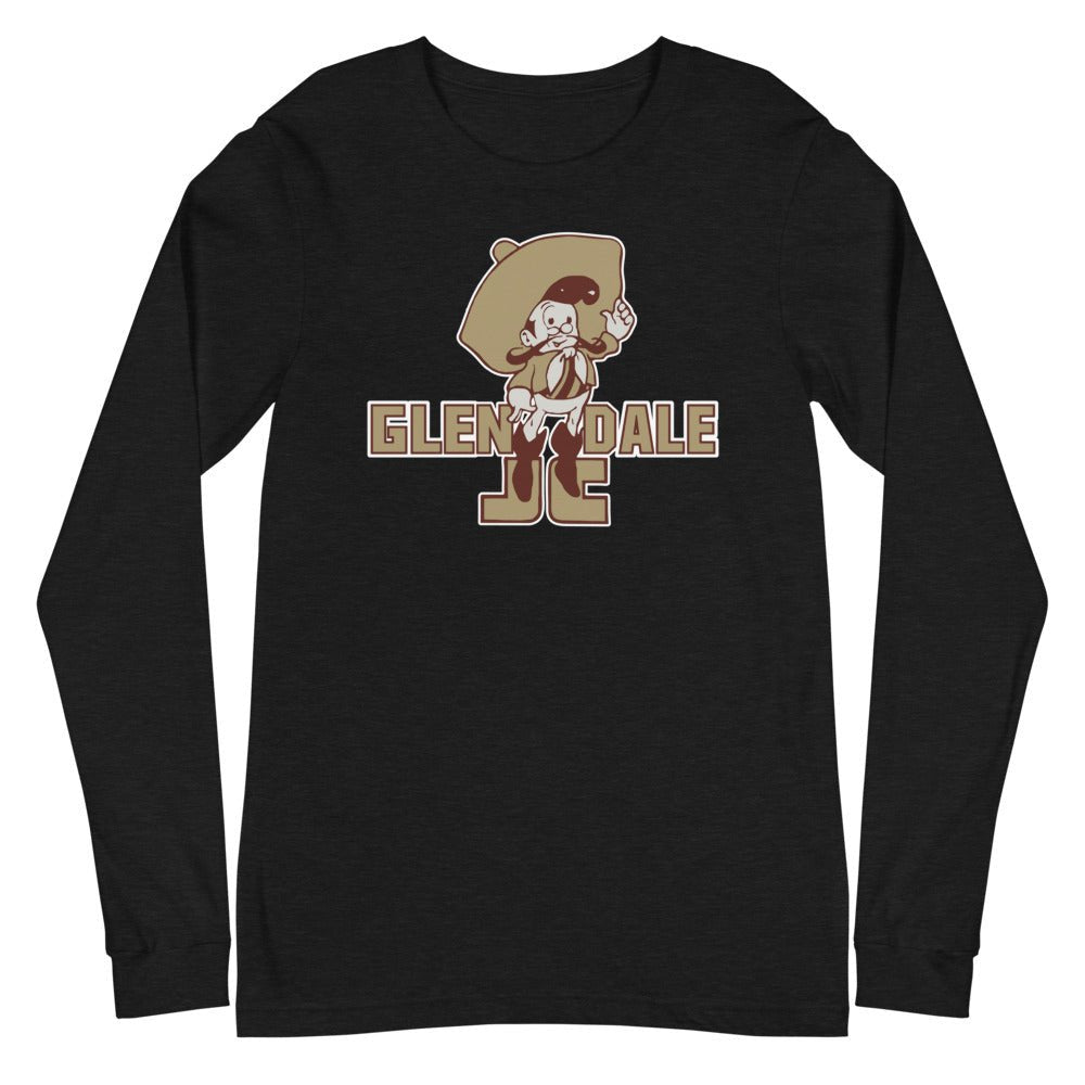 Vintage Glendale Community College Long Sleeve Shirt - 1930s Vaqueros Mascot Art Long Sleeve Shirt - rivalryweek