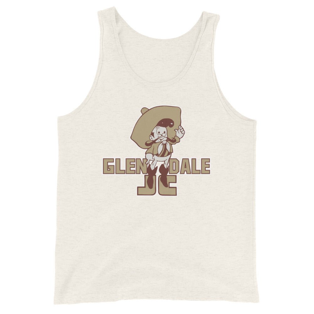 Vintage Glendale Community College Men's Tank Top - 1930s Vaqueros Mascot Art Mens Tank Top - rivalryweek