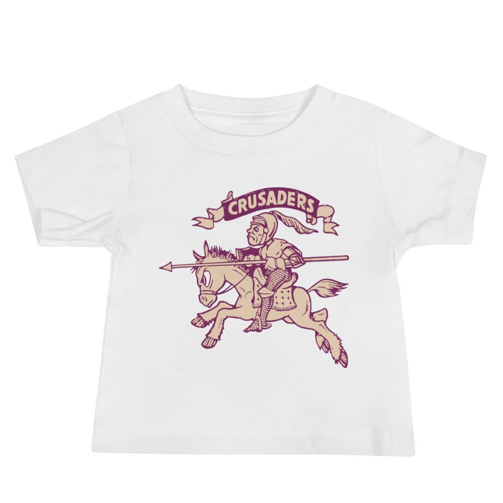 Vintage Holy Cross Mascot Baby T Shirt - 1940s Crusaders Art Baby Staple Tee - Rivalry Week