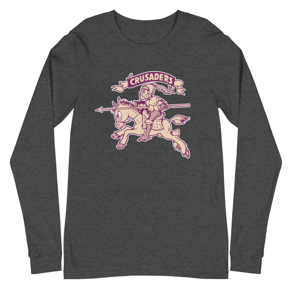 Vintage Holy Cross Mascot Long Sleeve Shirt - 1940s Crusaders Art Long Sleeve Shirt - Rivalry Week