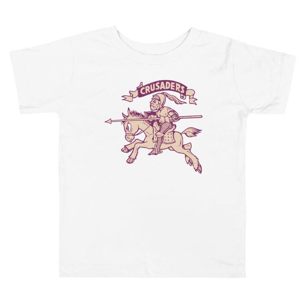 Vintage Holy Cross Mascot Toddler T Shirt - 1940s Crusaders Art Toddler Staple Tee - Rivalry Week