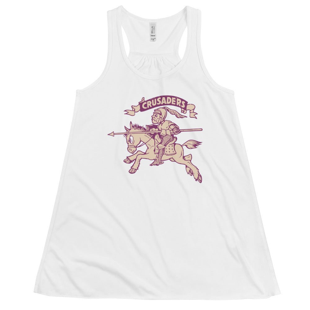 Vintage Holy Cross Mascot Women's Flowy Tank Top - 1940s Crusaders Art W Tank Top - Rivalry Week