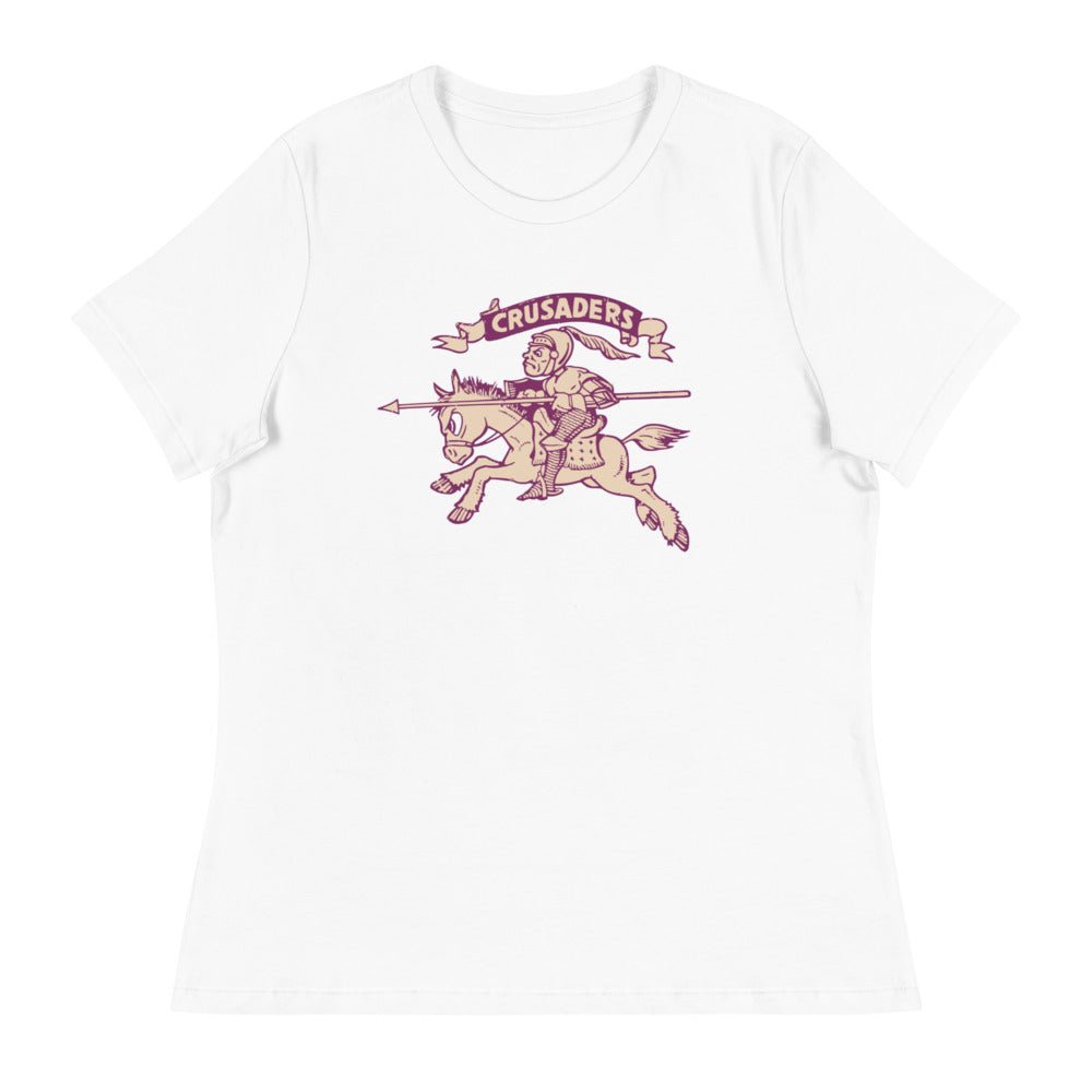 Vintage Holy Cross Mascot Women's Relaxed Shirt - 1940s Crusaders Art W Relaxed T Shirt - Rivalry Week