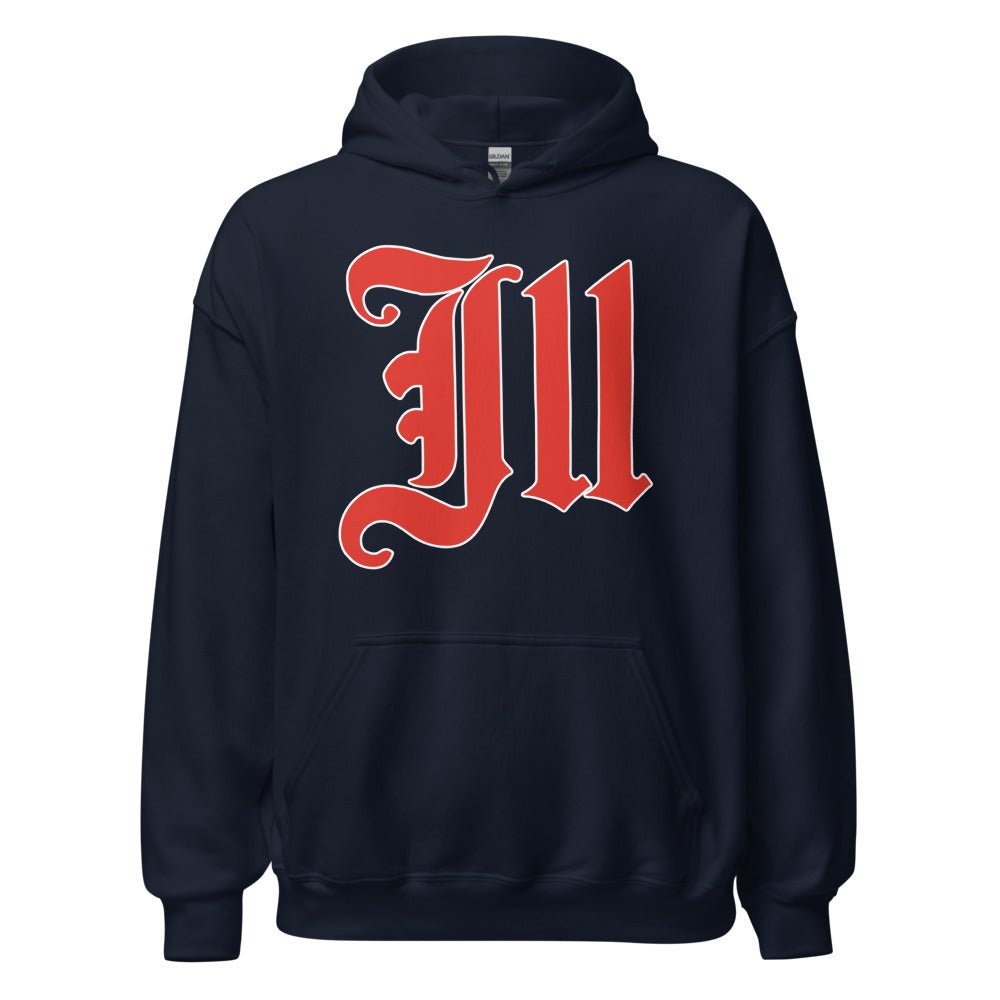 Vintage Illinois Hoodie - 1940s Ill Illinis Art Hoodie - Rivalry Week