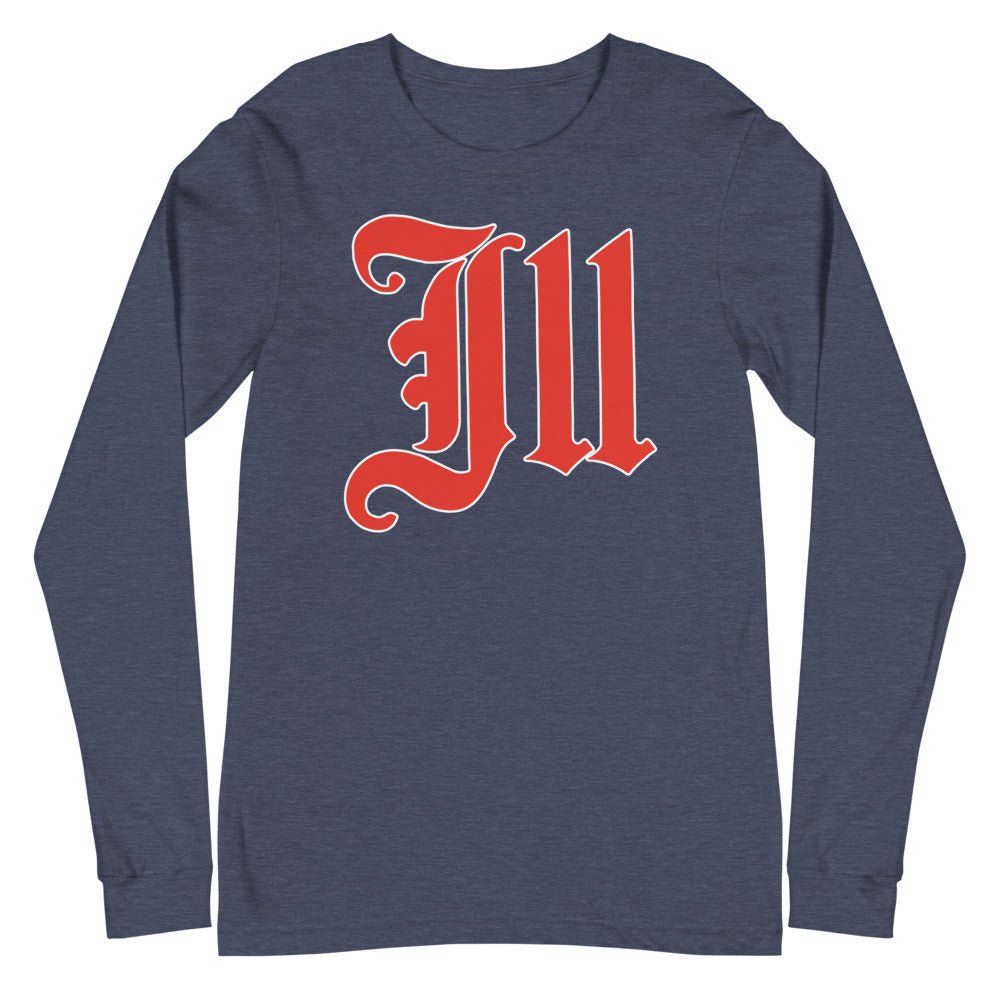 Vintage Illinois Long Sleeve Shirt - 1940s Ill Illinis Art Long Sleeve Shirt - Rivalry Week