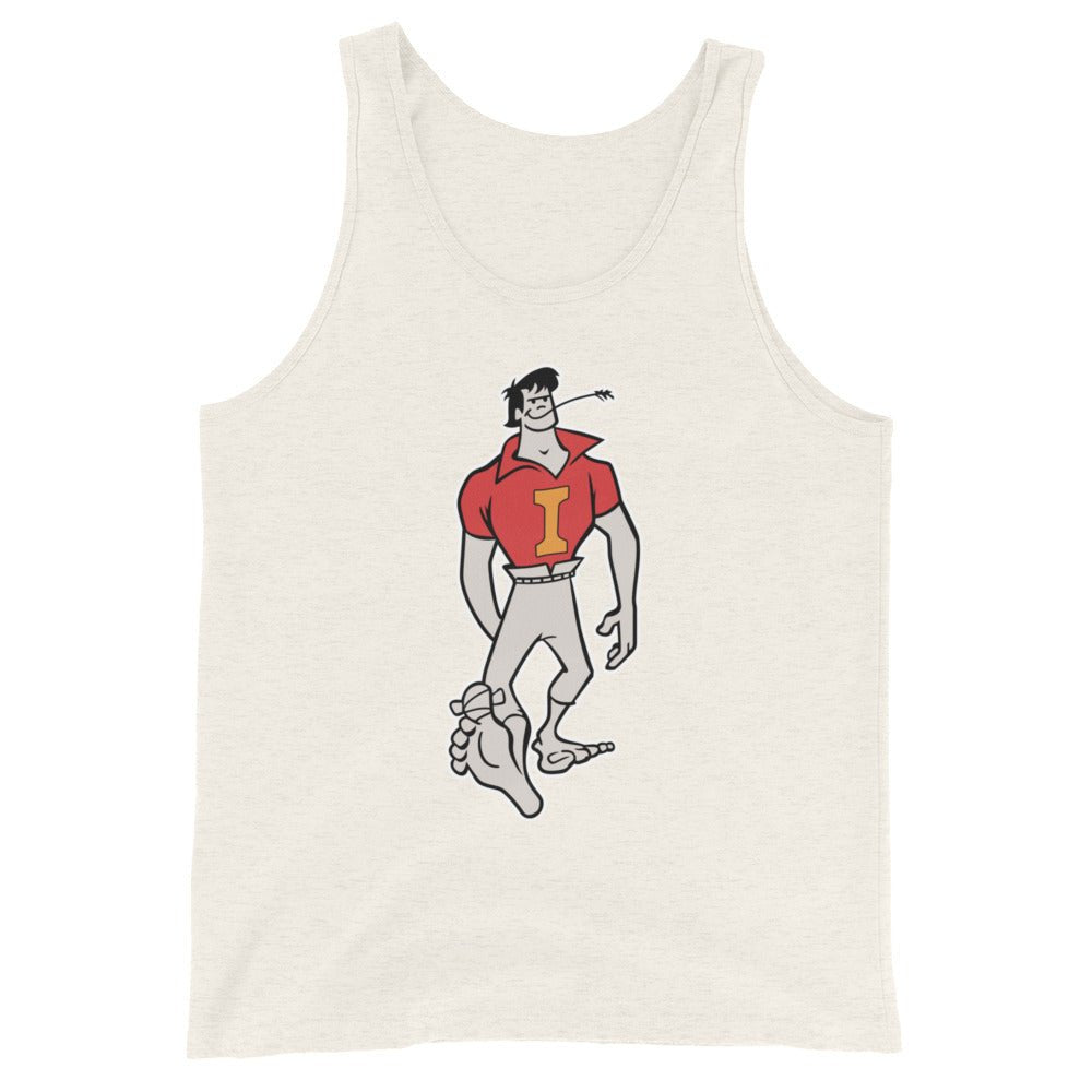 Vintage Indiana Mascot Men's Tank Top - 1960s Barefoot Hoosier Art Mens Tank Top - rivalryweek