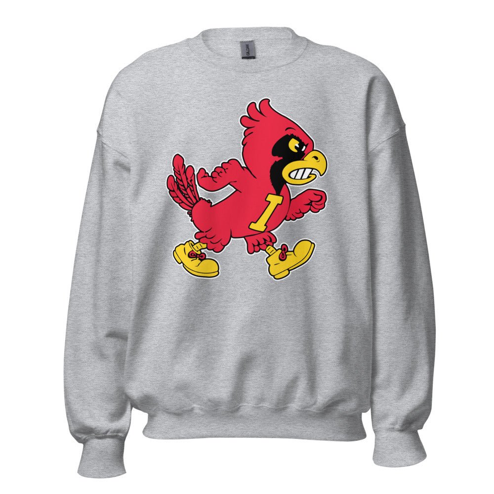 Vintage Iowa State Crew Neck Sweatshirt - 1940s Marching Cardinal Art Sweatshirt - Rivalry Week