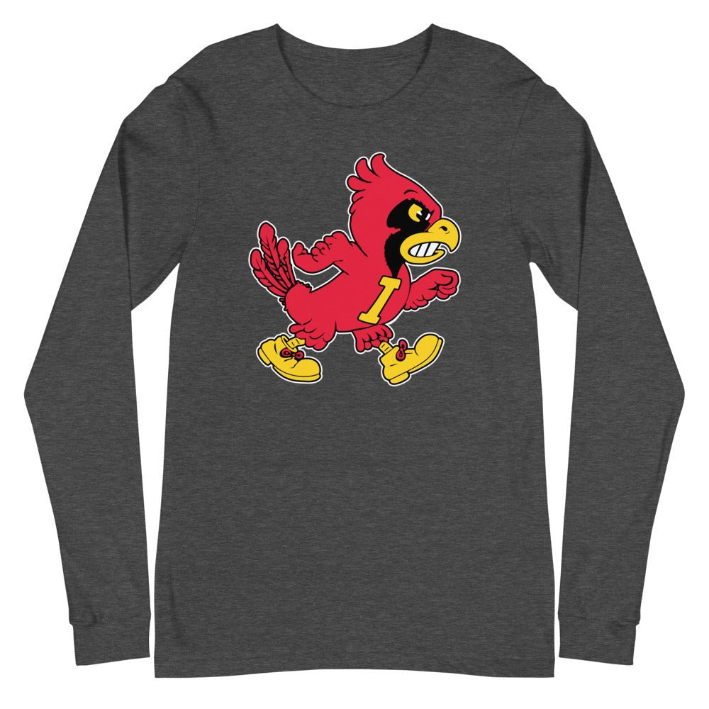 Vintage Iowa State Long Sleeve Shirt - 1940s Marching Cardinal Art Long Sleeve Shirt - Rivalry Week