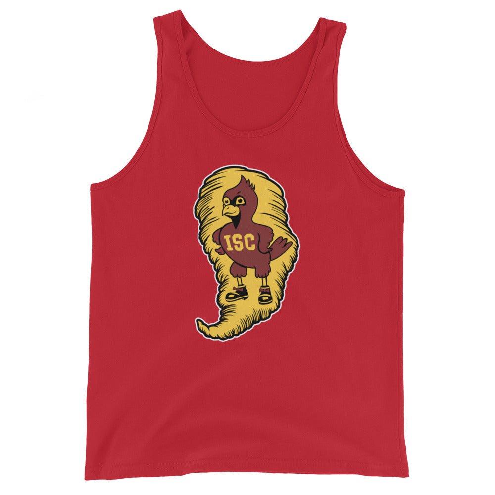 Vintage Iowa State Men's Tank Top - 1940s Iowa State Cardinal Mascot Art Mens Tank Top - rivalryweek