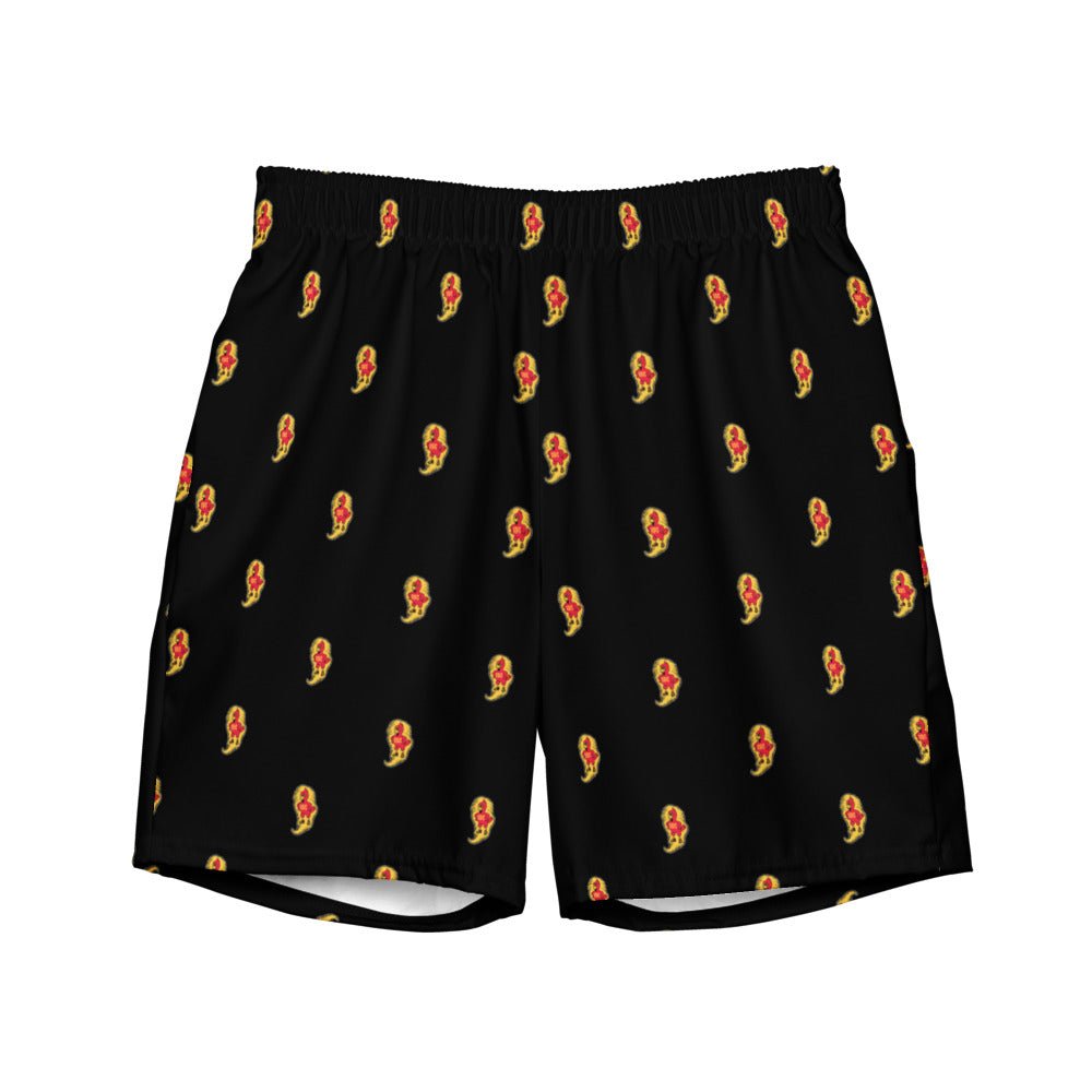 Vintage Iowa State Swim Trunks - 1940s Cardinal Cyclone Black Pattern Swim Trunks - Rivalry Week