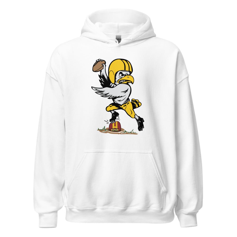 Vintage Iowa vs Minnesota Football Rivalry Hoodie - 1946 Hawkeye Gopher Stomp Art Hoodie - rivalryweek