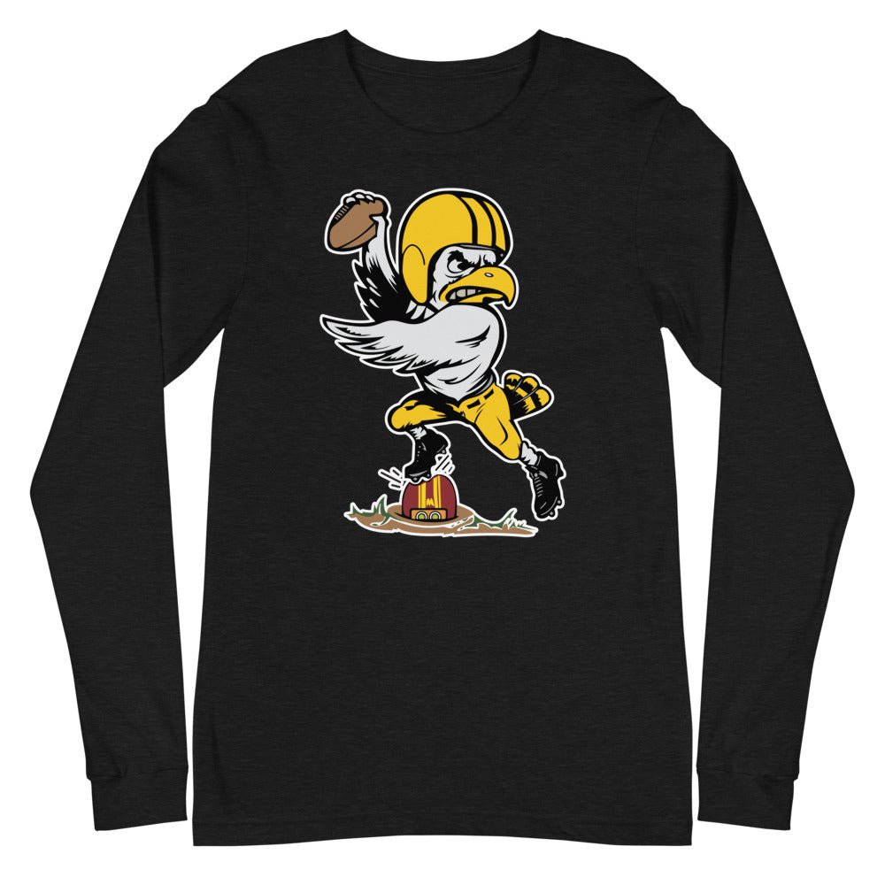 Vintage Iowa vs Minnesota Football Rivalry Long Sleeve Shirt - 1946 Hawkeye Gopher Stomp Art Long Sleeve Shirt - rivalryweek