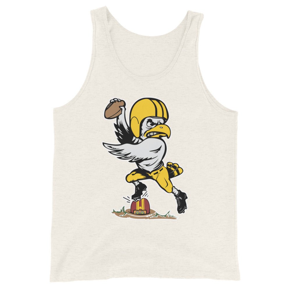 Vintage Iowa vs Minnesota Football Rivalry Men's Tank Top - 1946 Hawkeye Gopher Stomp Art Mens Tank Top - rivalryweek