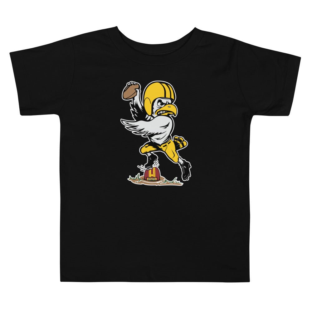 Vintage Iowa vs Minnesota Football Rivalry Toddler T Shirt - 1946 Hawkeye Gopher Stomp Art Toddler Staple Tee - rivalryweek