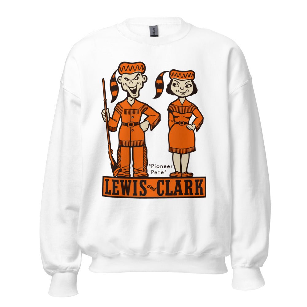 Vintage Lewis & Clark Crew Neck Sweatshirt - 1950s Pioneers and Lovers Art Sweatshirt - rivalryweek