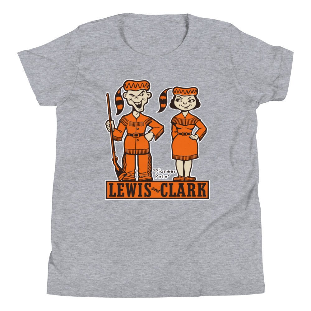 Vintage Lewis & Clark Kids Youth Shirt - 1950s Pioneers and Lovers Art Youth Staple Tee - rivalryweek