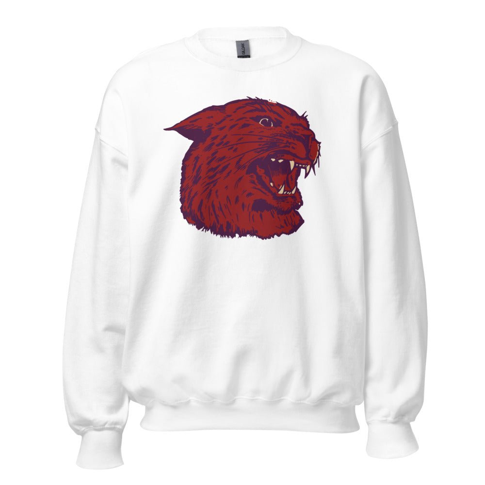 Vintage Linfield Crew Neck Sweatshirt - 1940s Roaring Wildcat Art Sweatshirt - Rivalry Week