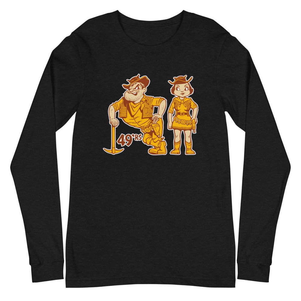 Vintage Long Beach State Long Sleeve Shirt - 1950s Couple of 49ers Art Long Sleeve Shirt - Rivalry Week