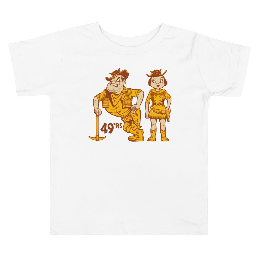 Vintage Long Beach State Toddler T Shirt - 1950s Couple of 49ers Art Toddler Staple Tee - Rivalry Week