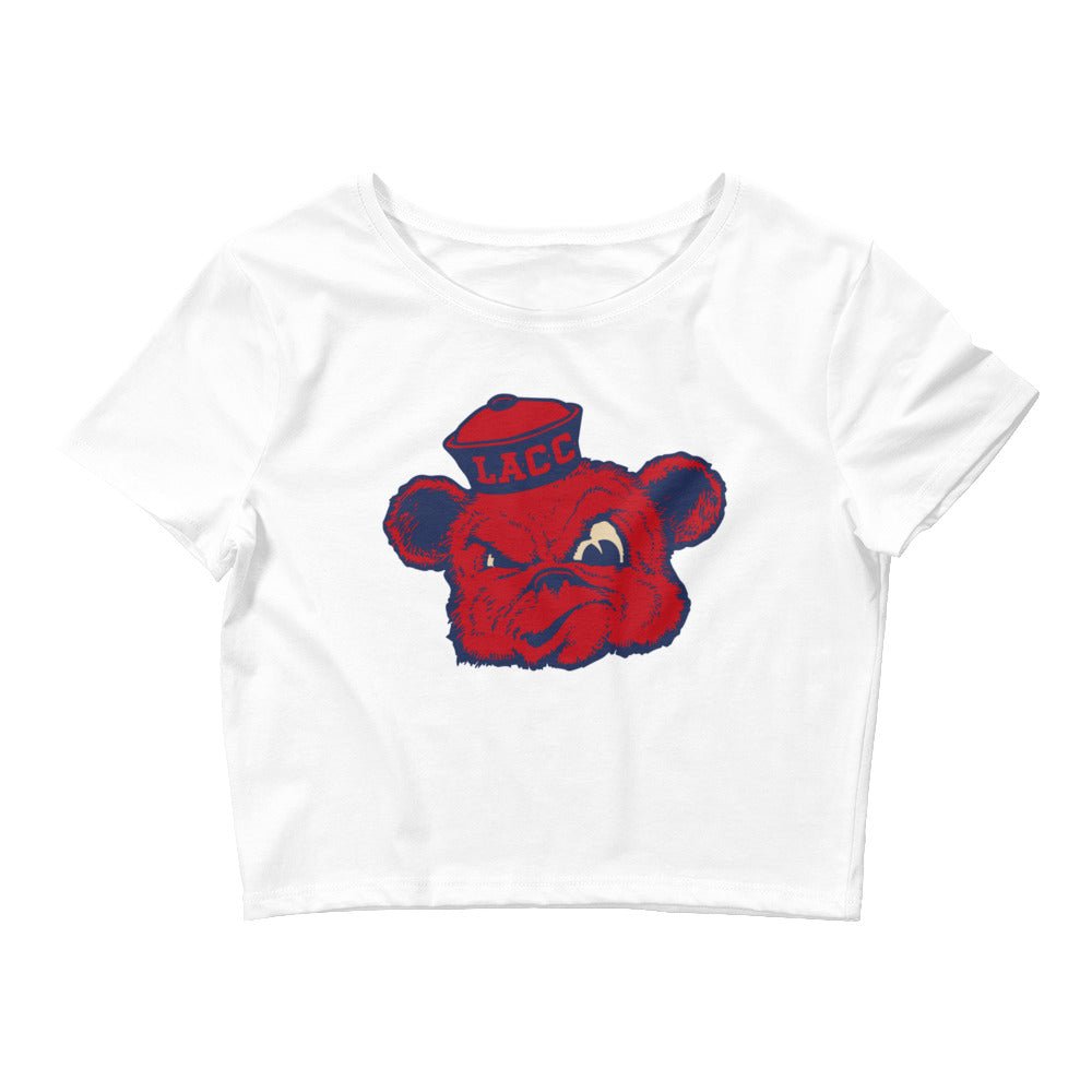 Vintage Los Angeles City College Crop Top - 1940s Sailor Bear Art Crop Top - rivalryweek