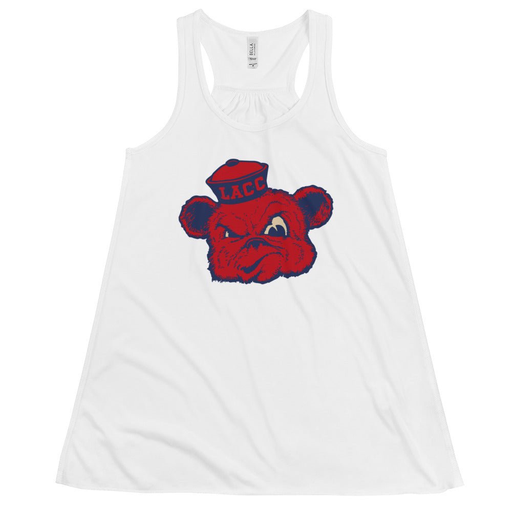 Vintage Los Angeles City College Women's Flowy Tank Top - 1940s Sailor Bear Art W Tank Top - rivalryweek