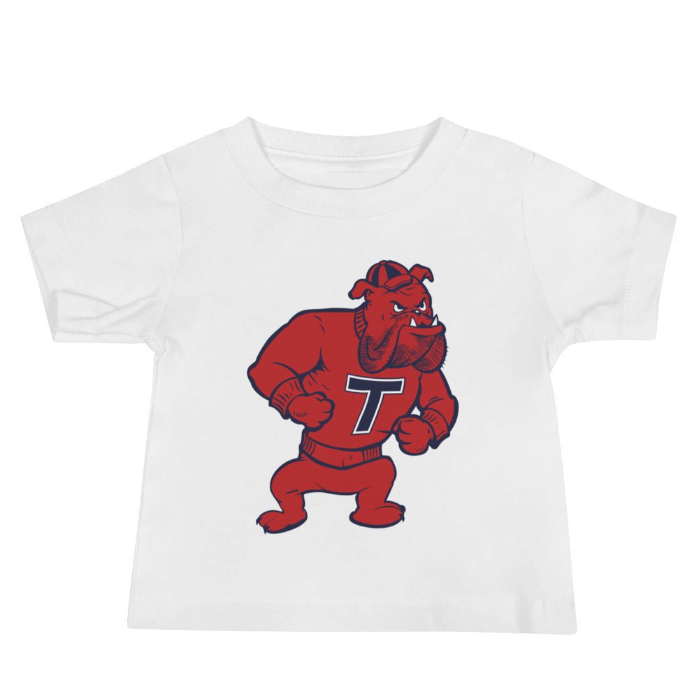 Vintage Louisiana Tech Baby T Shirt - 1950s Varsity T Bulldog Art Baby Staple Tee - rivalryweek