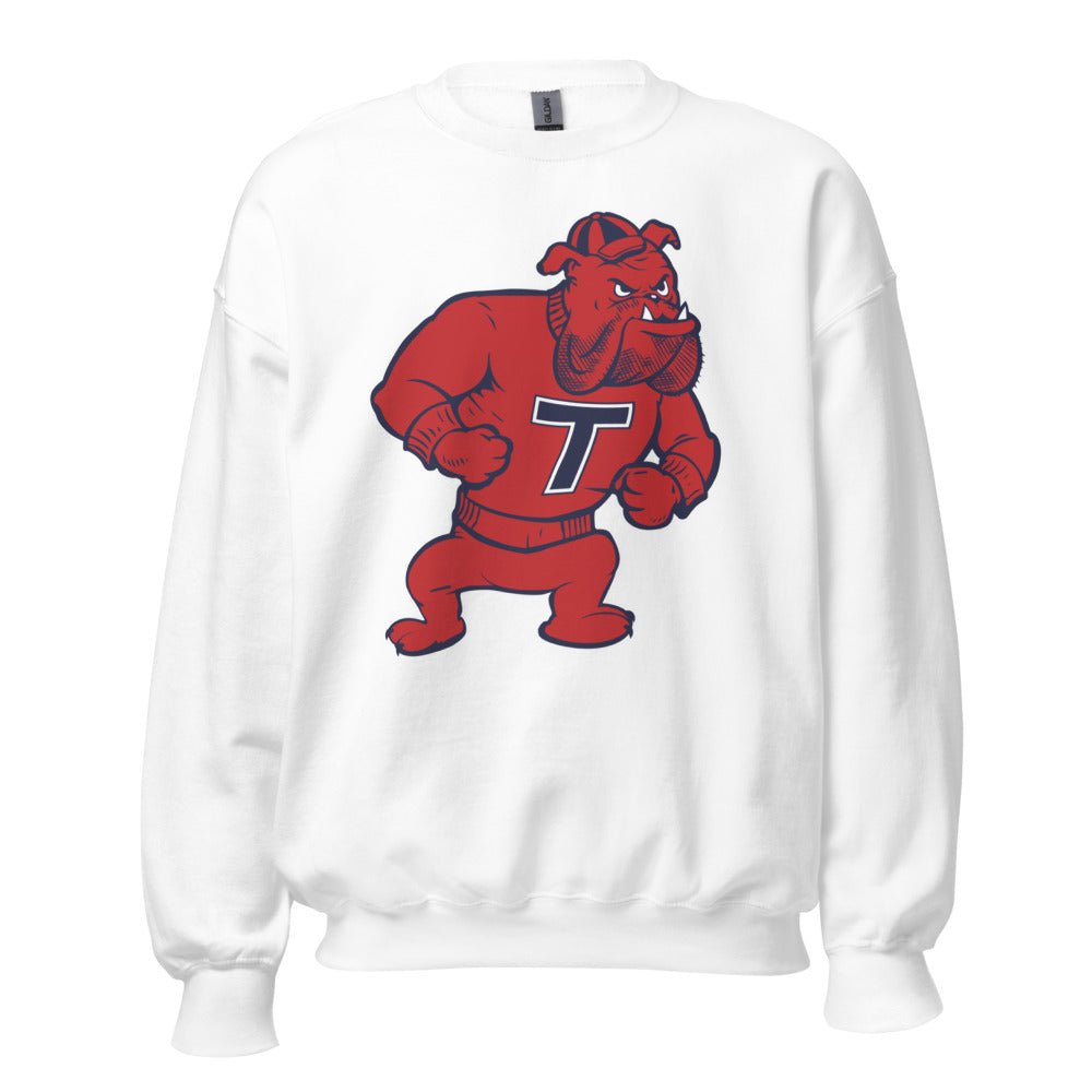 Vintage Louisiana Tech Crew Neck Sweatshirt - 1950s Varsity T Bulldog Art Sweatshirt - rivalryweek