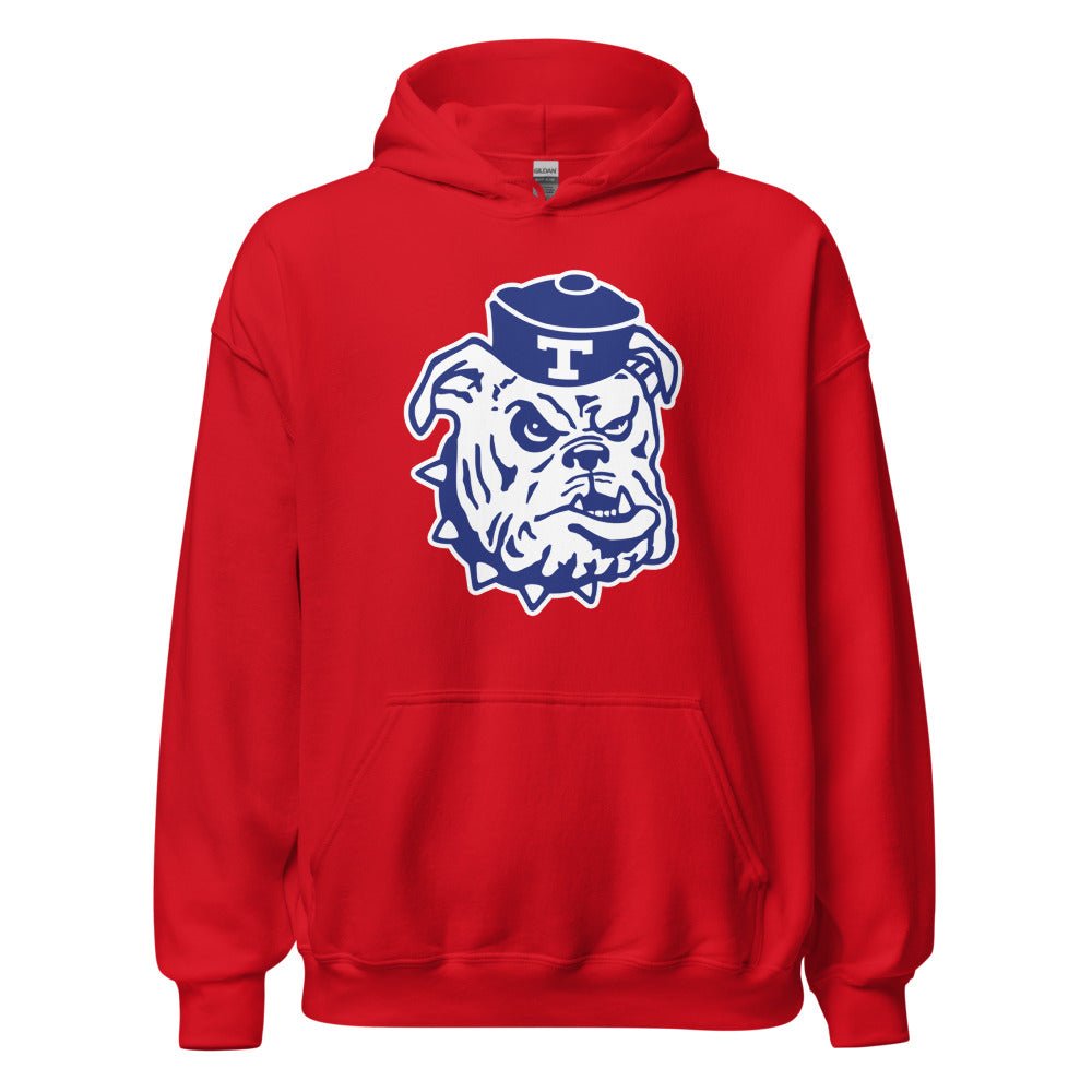 Vintage Louisiana Tech Hoodie - 1966 Bulldog Sailor Mascot Art Hoodie - rivalryweek