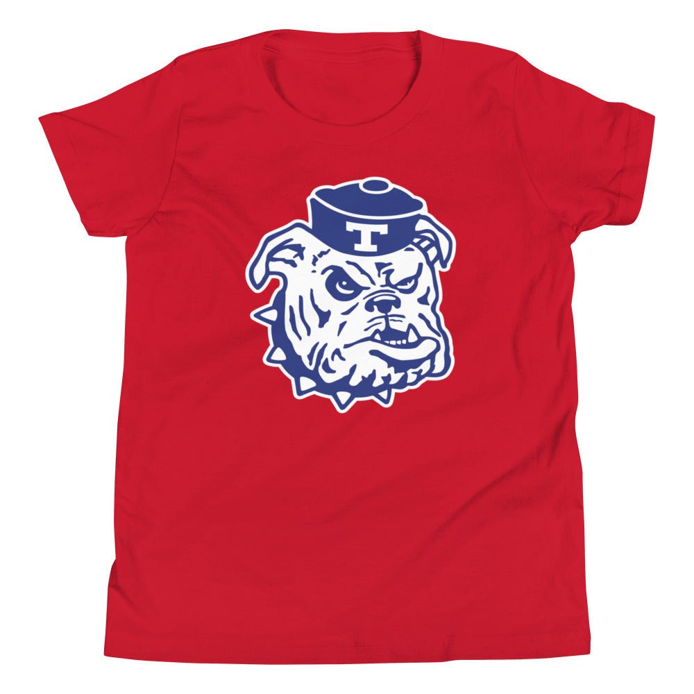 Vintage Louisiana Tech Kids Youth Shirt - 1966 Bulldog Sailor Mascot Art Youth Staple Tee - rivalryweek