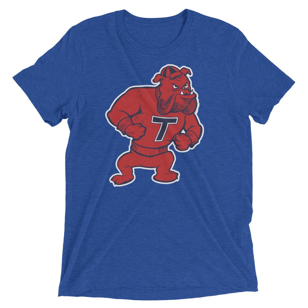 Vintage Louisiana Tech Tri-Blend Shirt - 1950s Varsity T Bulldog Art Tri-Blend - rivalryweek