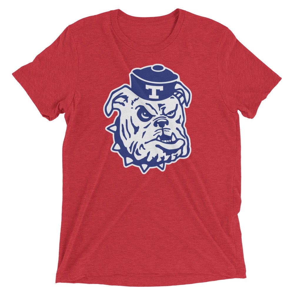 Vintage Louisiana Tech Tri-Blend Shirt - 1966 Bulldog Sailor Mascot Art Tri-Blend - rivalryweek