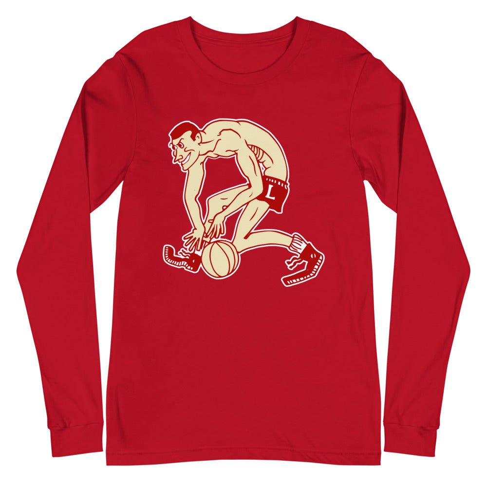 Vintage Louisville Basketball Long Sleeve Shirt - 1940s Cardinal Dribble Art Long Sleeve Shirt - Rivalry Week