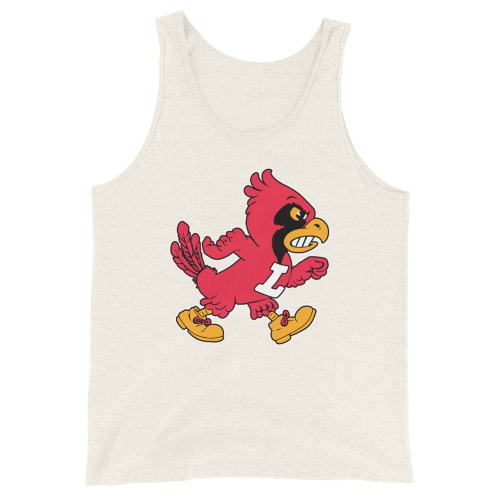 Vintage Louisville Men's Tank Top - 1940s Marching Cardinal Mascot Art Mens Tank Top - rivalryweek