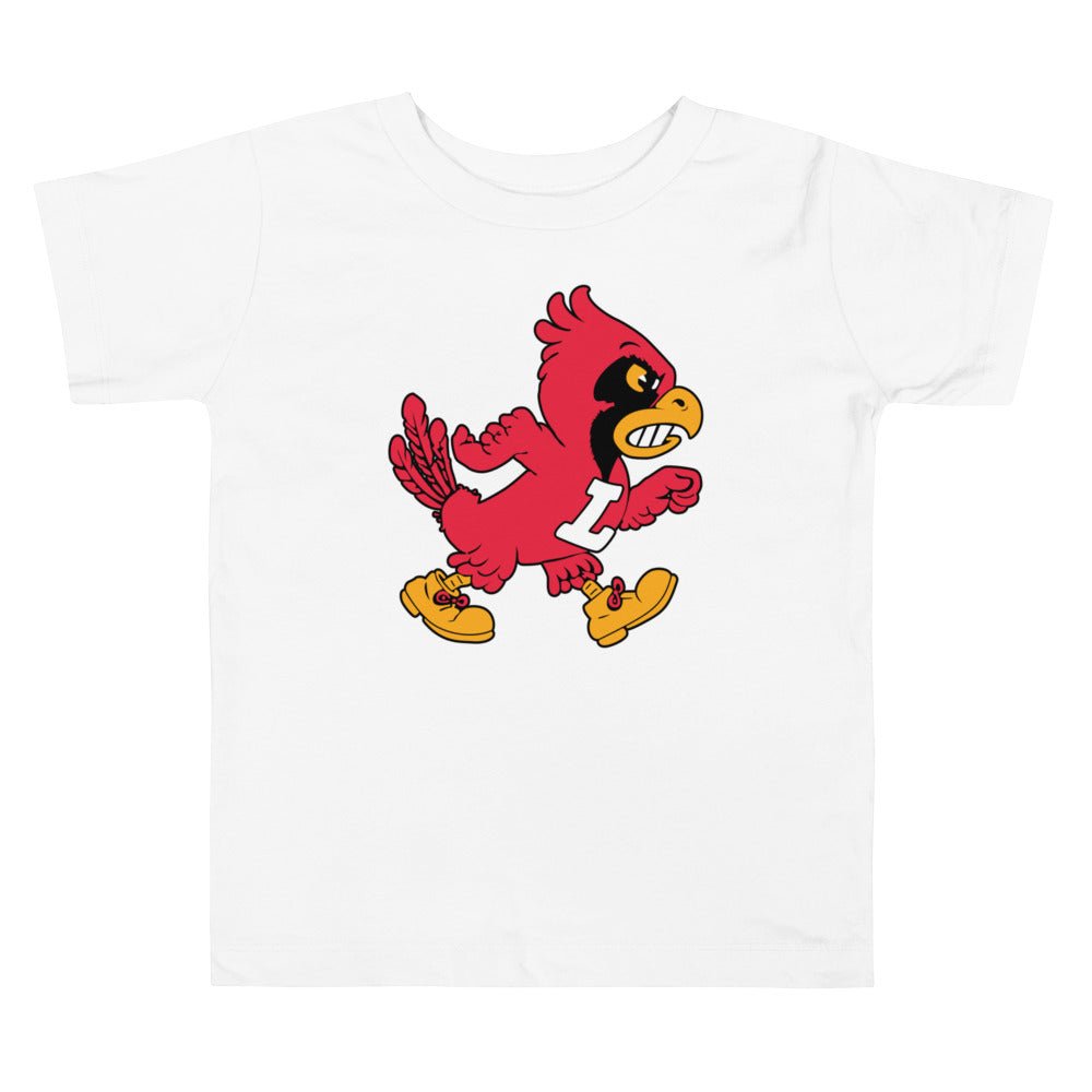 Vintage Louisville Toddler T Shirt - 1940s Marching Cardinal Mascot Art Toddler Staple Tee - rivalryweek