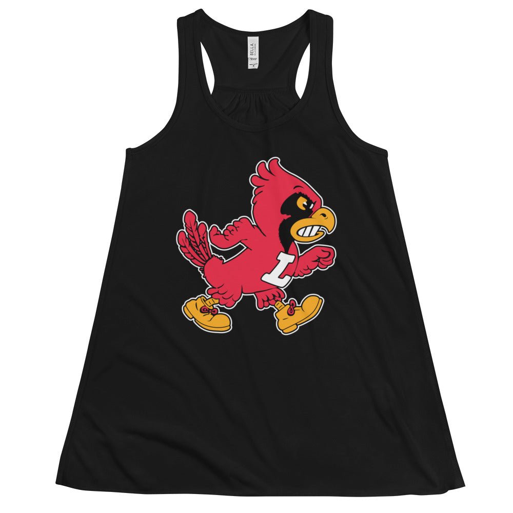 Vintage Louisville Women's Flowy Tank Top - 1940s Marching Cardinal Mascot Art W Tank Top - rivalryweek