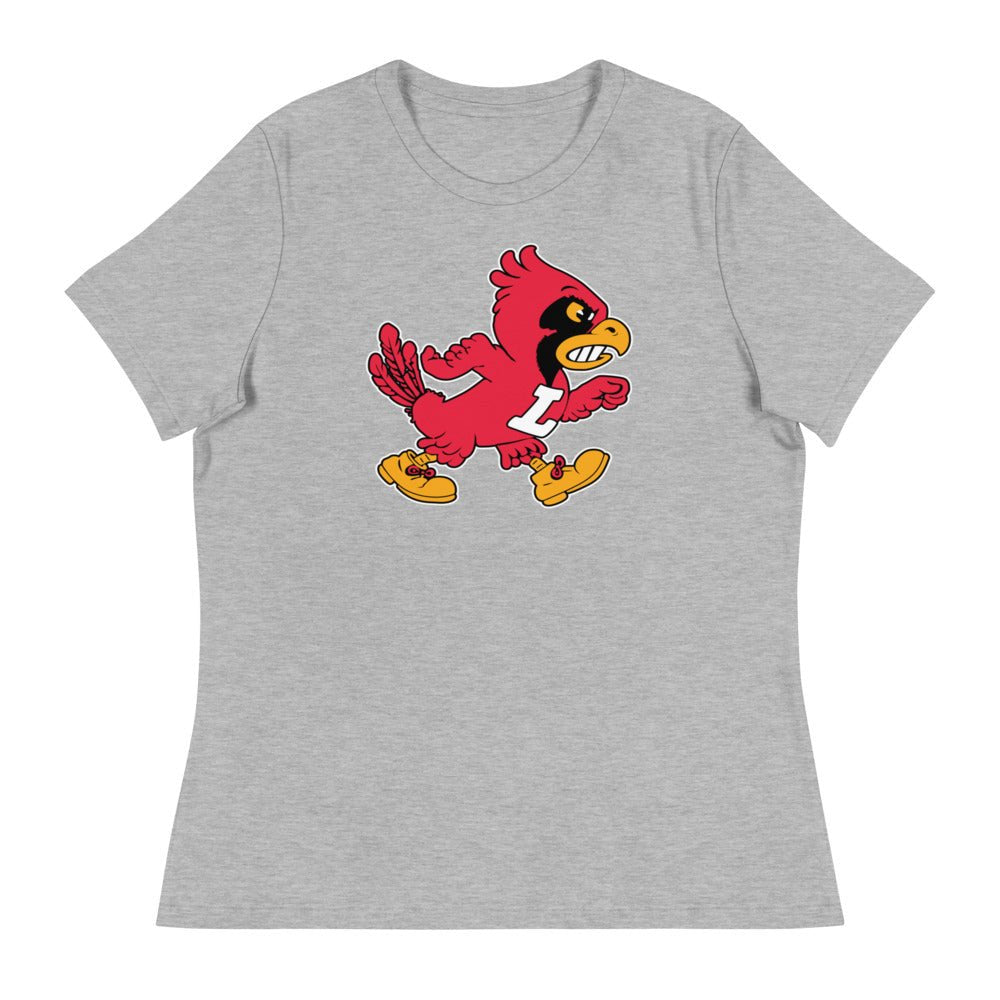 Vintage Louisville Women's Relaxed Shirt - 1940s Marching Cardinal Mascot Art W Relaxed T Shirt - rivalryweek